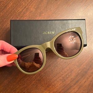 Olive green sunglasses (women). JCrew.